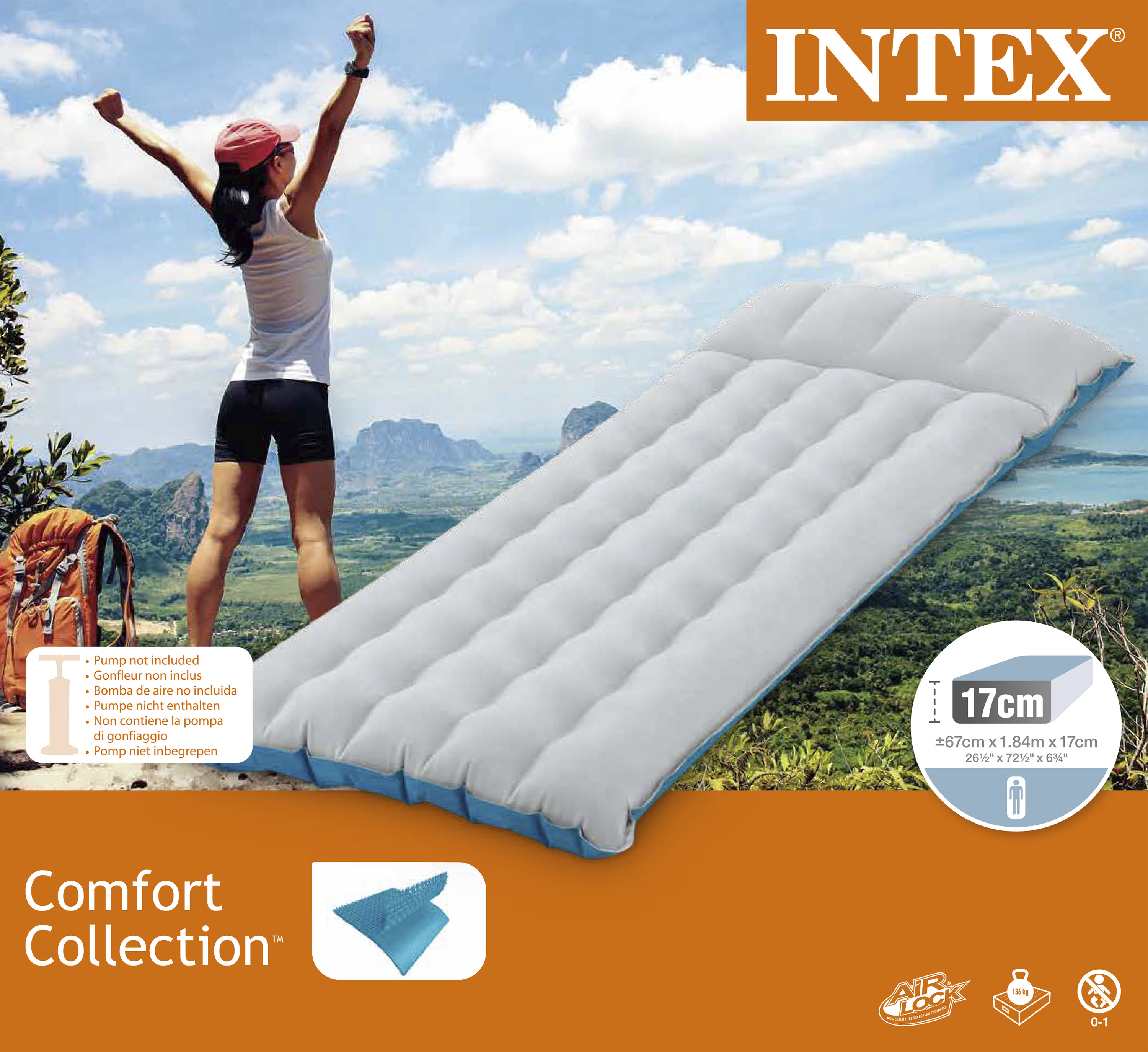 Intex campingmat 184x67x17cm